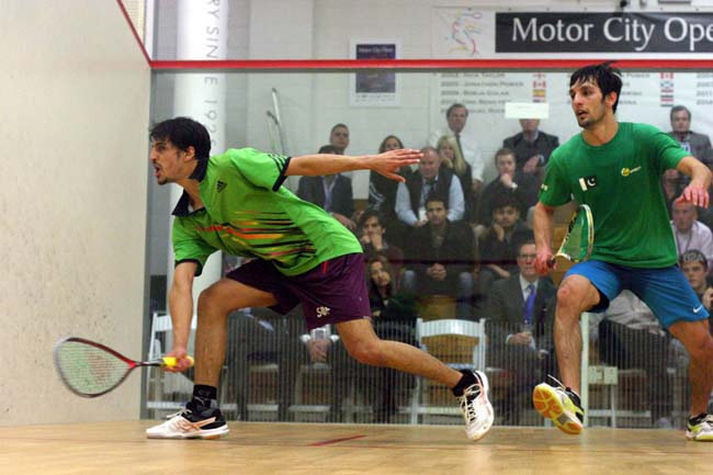 Zaman played with flair against the Pakistani number one Iqbal. (BAC photo)