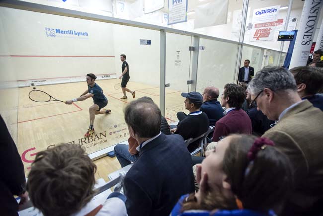 A sold-out crowd at the Birmingham Atheltic Club was treated to two, epic five-set quarterfinal matches. (Photo by Bryan Mitchell for BAC)